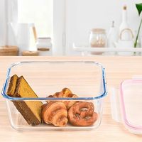 Conteneurs de stockage en verre extra-larges de 6 L avec couvercles, boîte à pain en verre, récipient à pain hermétique, conteneurs de stockage alimentaire idéaux