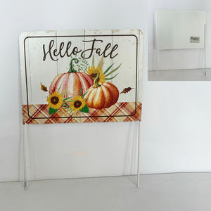 Piquet de jardin décoratif en fer thermolaqué imperméable sur le thème de l'automne, personnalisable, en langue allemande - Product Image 6