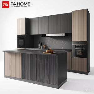 ארונות מטבח מודרניים אפורים מוכנים להרכבה, יוקרתיים ומקצועיים בהתאמה אישית - Product Image 4