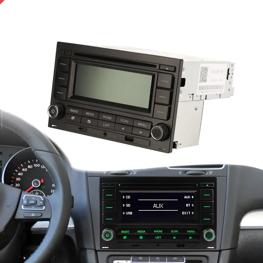 Yeşil işık Automovils Volkswagen Polo Golf Jetta MK4 Passat araç radyoları için araba CD DVD OYNATICI radyo