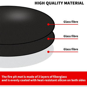Tapis de foyer résistant aux hautes températures de vente chaude avec certificat CE <span class=keywords><strong>feuille</strong></span> d'aluminium et matériau en fibre de verre étanche à la poussière - Product Image 3