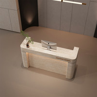 Petit bureau de réception en MDF avec rangement pour hôtel, salon de beauté, magasin de vêtements, salon de coiffure, bureau de vente - Design minimaliste moderne