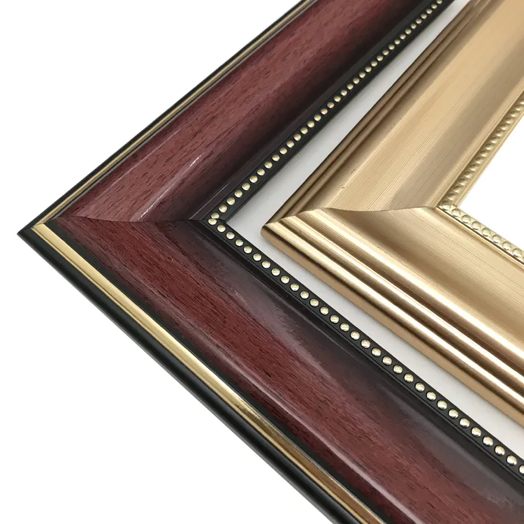 Made in china retro red painting effect fancy design ps pictures frames strips,plastic frames photo moulding