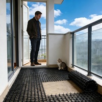 Tapis répulsifs pour chats et chiens 200x30cm avec pointes et bande à picots pour clôture de jardin (peut être coupé/divisé)