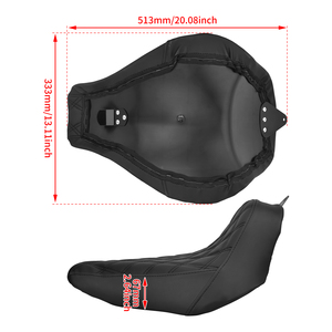 เบาะนั่งคนขับมอเตอร์ไซค์แบบเดี่ยวทรงเตี้ยสีดำลายตาข่ายสำหรับ <span class=keywords><strong>Harley</strong></span> Softail Breakout Fatboy FLSTF FXBRS ปี 2018 <span class=keywords><strong>2019</strong></span> ขึ้นไป - Product Image 5