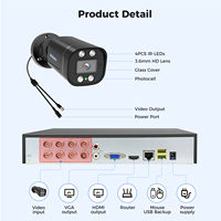 Hiseeu Kit Système de Caméras de Sécurité AHD 8 Canaux 5MP HD Filaire pour Extérieur avec Vision Nocturne DVR 5 en 1