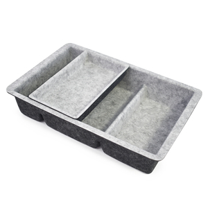 Recycled PET <b>Material</b> Modern Single Tier Square Shape Eco-Friendly Durable Tableware <b>Storage</b> Container for Kitchen Living Room - Product Image 1