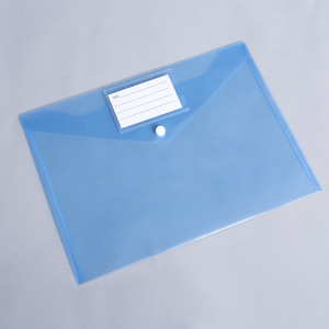 Large Capacity A4 Transparent Clasp <strong>File</strong> Bag, <strong>PP</strong> <strong>Plastic</strong> Waterproof Inspection Office Information Storage Solid Color <strong>Folder</strong> - Product Image 4