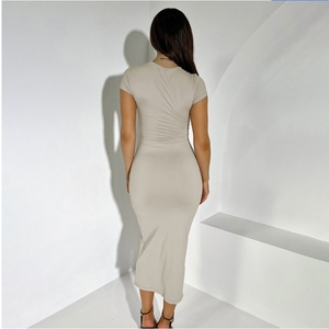 Abito Slim Fit <span class=keywords><strong>a</strong></span> maniche corte da donna 2024 alla moda uno stile <span class=keywords><strong>N</strong></span> - Product Image 5