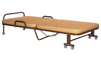 Lit pliant robuste avec roulettes, lit d'appoint pour hôtel, dossier réglable, noir, Uetco
