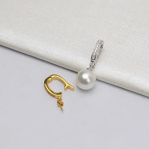 Pendentif en argent S925, boucle universelle pour femme avec plateau vide en perle, accessoires de bijouterie DIY, trouvailles et composants - 708 - Product Image 2