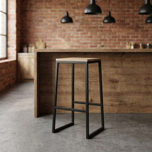 Repose-pieds de tabouret de bar commercial en fer métallique, style industriel moderne et durable, pour usage domestique - Product Image 2