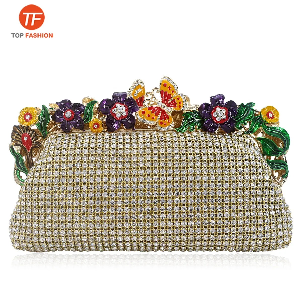 फैक्टरी Wholesales क्रिस्टल शाम बैग शादी महिलाओं क्लच पार्टी Rhinestones पाउच पर्स और हैंडबैग