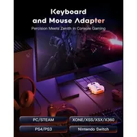 Adaptateur de Jeu Souris Clavier Gamwing STRIKER PRO pour PS4, PS3, ONE, X360, XSS, XSX, N-Switch, Compatible avec Casque 3,5 mm