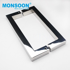 มือจับประตูทางเข้าห้องน้ำแบบกดประตูยาวด้านหลังเข้าห้องน้ำแบบปรับแต่งได้หรูหราที่จับประตูแบบดึงกระจกสองด้าน - Product Image 3