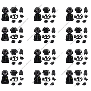 12pcs/lot WW2 Mini Military Figures Building Blocks Set Reloading Special Forces Ghost weapons with gas masks Bricks Kids Toys