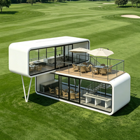 Maisons conteneurs préfabriquées mobiles en acier galvanisé avec finition extérieure en panneaux d'aluminium pour parcs forestiers et stations balnéaires – Livraison rapide