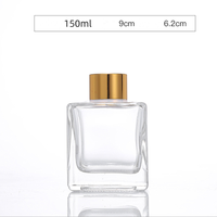 Carré 50ml 100ml 150ml 200ml 250ml Aroma Parfum Bouteille Désodorisant Diffuseur Bouteille En Verre Reed Parfum Diffuseur Bouteille