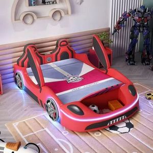 Contemporary <strong>Car</strong> Shaped <strong>Childrens</strong> <strong>Bed</strong> Featuring Premium Leather Finish and Ergonomic Design for Safe Sleep Experience - Product Image 1