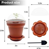 80pcs Pots de pépinière de plantes succulentes avec dôme d'humidité petits pots de fleurs en plastique avec soucoupes et pelle