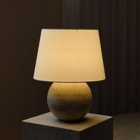 Lampe de table en marbre travertin naturel de style Wabi Sabi moderne pour salon, bureau, hôtel, chambre, villa, éclairage intérieur de luxe