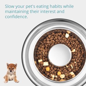 Produit le plus vendu : Gamelle pour chien à alimentation lente, avec fond en silicone antidérapant, en acier inoxydable, logo personnalisé - Product Image 5