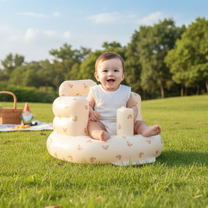 Sofá Inflable Moderno para Bebés de <span class=keywords><strong>3</strong></span> Meses en Adelante, Silla de Comedor Portátil para Exteriores - Product Image 2