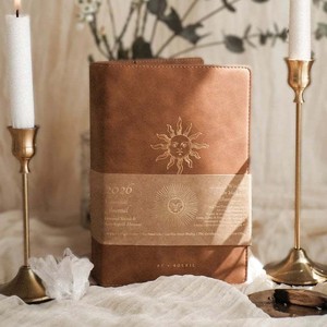 Carnet céleste en cuir noir, 120 feuilles, impression laminée, journal d'astrologie pour adultes - Product Image 2
