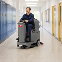 Nettoyeur de sols électrique autopropulsé CleanHorse X4, 24V100Ah, 4500/h, pour hôpitaux, supermarchés, écoles, sols commerciaux