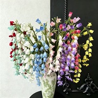 Fleurs artificielles suspendues en soie, type lys, pour décoration murale florale de salle de mariage