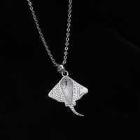 Artisan-Crafted 925 Bijoux En Argent Livraison Gratuite Opale Pendentif Vintage Ocean Animal pour Cadeau De Fiançailles Avec Iridescence