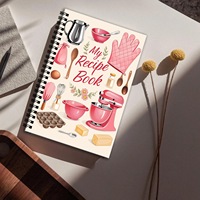 Bestseller transfrontalier : Carnet de recettes A5 à spirale, Journal de cuisine pour mes recettes, format spirale