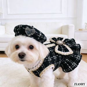 Jupe en fibres mélangées de style britannique JXANRY pour petits chiens - Design doux et mignon avec une sensation luxueuse - Product Image 1