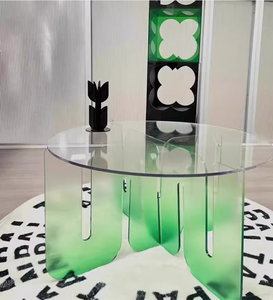 Creative Internet Celebrant Gradient DIY Small <b>Foldable</b> Acrylic Coffee <b>Table</b> Modern Living Room Bedroom Furniture - Product Image 4