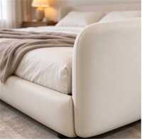 Nouveau design de meubles pour la maison, lit queen size moderne haut de gamme avec revêtement en tissu, lit king size luxueux en bois pour chambre à coucher, hôtel