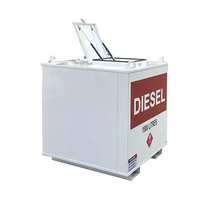 Double Wall Carbon Steel Self Bunded 1000 Liter Portable Diesel Fuel Tank With Pump