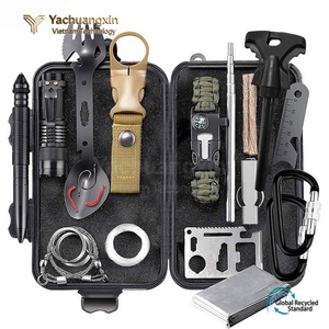 Kit de survie multifonctionnel YCX pour la randonnée en extérieur - Boîte à outils de premiers secours pour la prévention des catastrophes avec sifflet et silex compact - Product Image 4