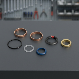 Kit de joints toriques avec des anneaux noirs, blancs, bleus, cuivrés et jaunes pour applications moteur - Product Image 1