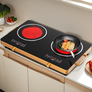 Estufa Eléctrica de Cerámica con Doble Quemador Infrarrojo, Alta Potencia, Calentamiento Rápido, Multifunción, Electrodoméstico de Cocina - Product Image 1