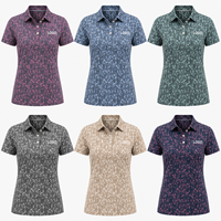 Polo de golf personnalisé pour femme, polos de performance imprimés, polos à manches courtes pour femme, séchage rapide, extensibles, fabricant de marques privées