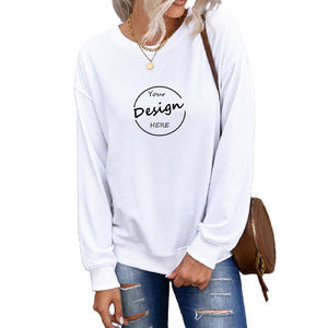 Sweatshirts d'hiver en vrac personnalisés à manches longues en éponge pull à col rond t-shirts impression avant étiquettes de balançoire personnalisées multicolores - Product Image 5