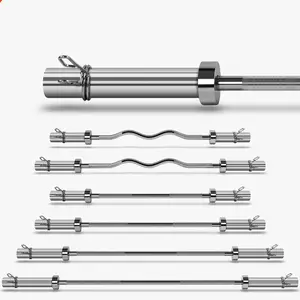 Goedkope Gewichtheffen Barbell Set Barbell Bar Straight Bar Gebogen Bar Oostenrijkse Pole 1.2M/1.5M/1.8M/2.2M Gebruik Voor Thuis Fitness