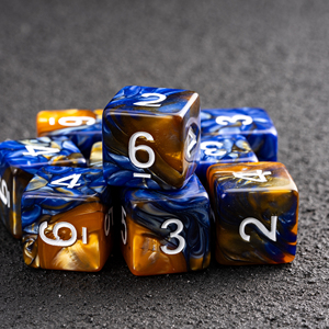 Faccub Chất Lượng Cao Tùy Chỉnh Thực hiện Mini 16Mm D6 Sáu Sided Right Angle Pearlescent Màu Tím Và Màu Đen Swirling Kỹ Thuật Số Dạy Học Xúc Xắc - Product Image 4