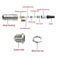 UHUB Conector Circular Hermético de 4 Pines Serie K Estilo FGG 1K con Autobloqueo para Sensor Industrial