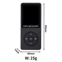Lecteur MP3 ultra fin avec boutons physiques, Walkman avec radio FM intégrée, prend en charge les cartes TF, lecteur de musique portable pour les étudiants et les trajets quotidiens