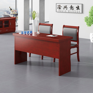 Table de conférence Saint-Lee rectangulaire en placage de bois massif, peinture à base d'eau, mobilier de bureau durable - Product Image 3