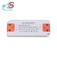 Transformateur d'alimentation LED fin Seestar AC220V DC 12V/24V 50W pour éclairage intérieur, en plastique, efficacité 80%-89%, garantie 3 ans