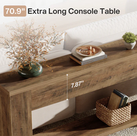 Tables console de 70.9 po Table de canapé de ferme Table de couloir avec pieds robustes