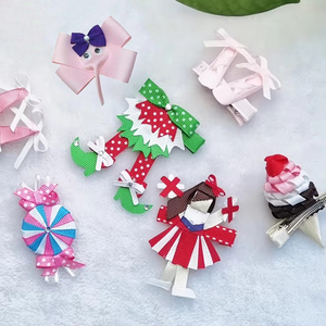 Barrettes créatives pour bébés filles, motif princesse de dessin animé, avec fleur en ruban gros-grain, nœud sirène arc-en-ciel, <span class=keywords><strong>accessoires</strong></span> pour <span class=keywords><strong>cheveux</strong></span> de bébés - Product Image 3