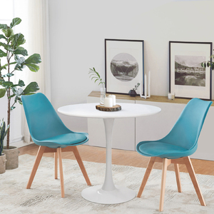 <span class=keywords><strong>Mesa</strong></span> de comedor <span class=keywords><strong>redonda</strong></span> blanca moderna, <span class=keywords><strong>mesa</strong></span> de ocio, <span class=keywords><strong>mesa</strong></span> de centro con Base de Pedestal elegante <span class=keywords><strong>para</strong></span> <span class=keywords><strong>cocina</strong></span>, sala de estar, lugar pequeño - Product Image 5
